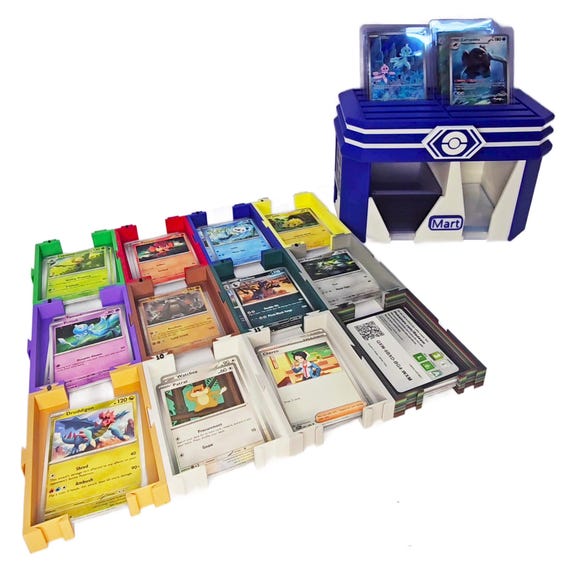 Pokmon TCG Pok Mart Style Top Loader & Sleeve Storage Box With 12 Sorting  Trays  Card Holder With Magnetic Lid and Display Slots - Etsy Canada