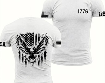 Camiseta con la bandera de EE. UU. y el águila, camiseta patriótica estadounidense, camiseta del 250 aniversario de Estados Unidos, camiseta para hombre y mujer 1776–2026, camiseta del 4 de julio, color cómodo.
