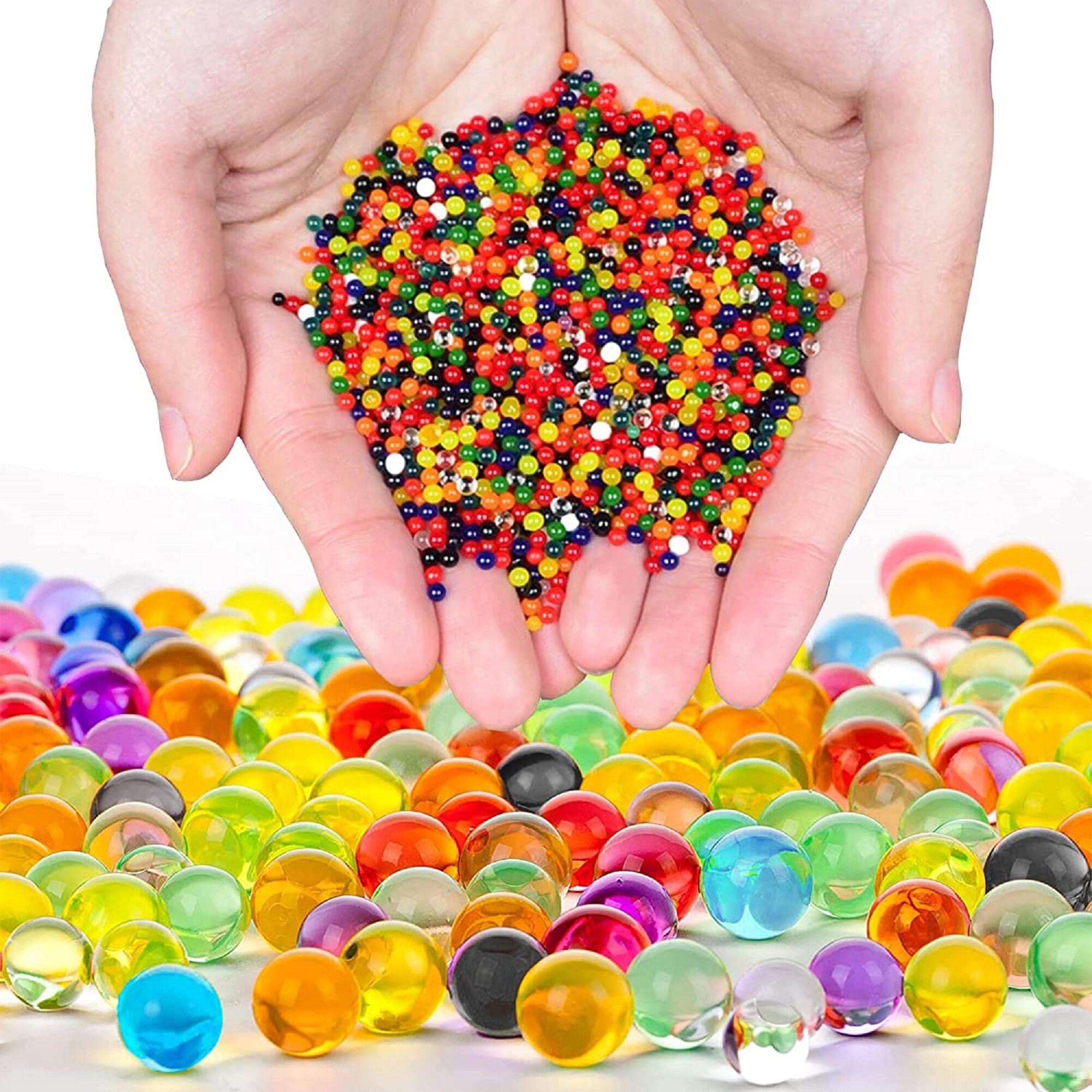 Non Toxic Water Beads Small and Large Jumbo Water Beads Rainbow Mixed Jelly  Beads Water Gel Balls Sensory Toys and Decoration - AliExpress