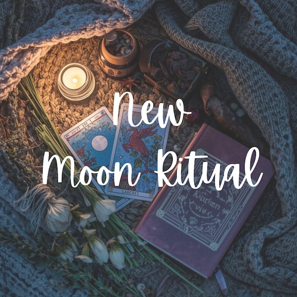 Neumond Ritual Kit Printable | Anleitung für die Mondzeremonie, Tee-Rezept (Digitaler Download)