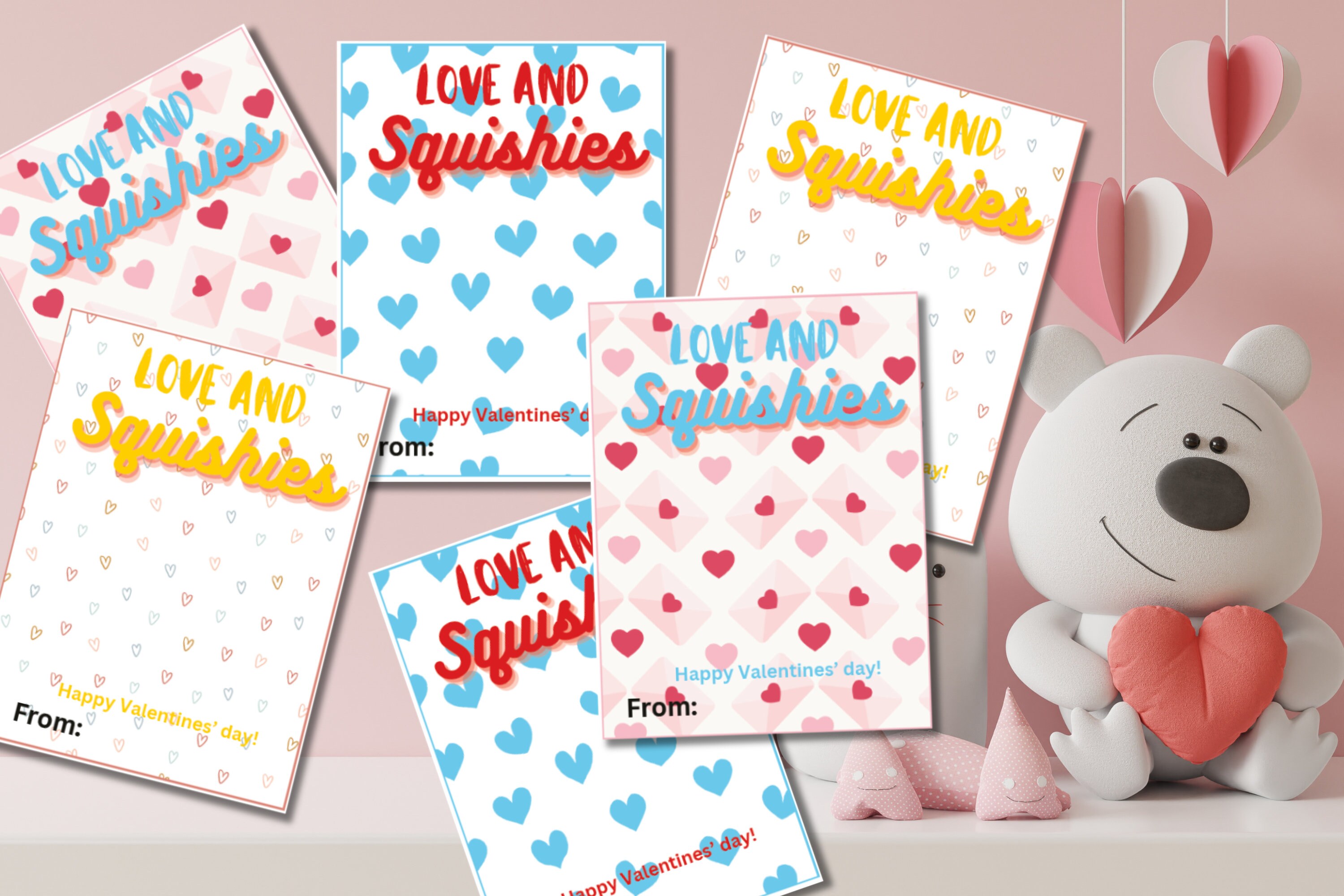 Classroom Valentine Cards, School Valentines Printable, School Favor ...
