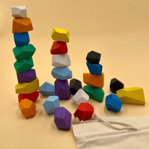 Balancing stones - Tumi ishi - Wooden balancing cubes - Christmas gift for children - Montessori toys - Handmade - Wooden stones - Toys