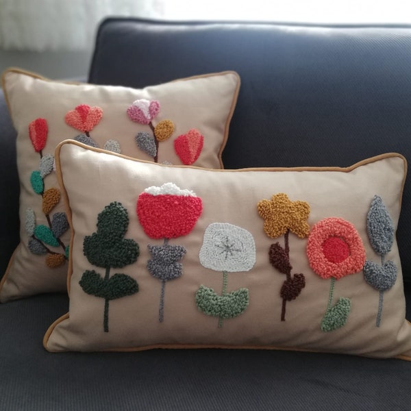 Needle Punch Pillow Etsy