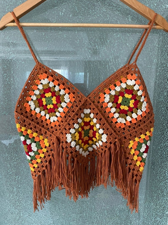 Granny Blusas Tejidas De Cuadros En Crochet Blusa Con Cuadros A