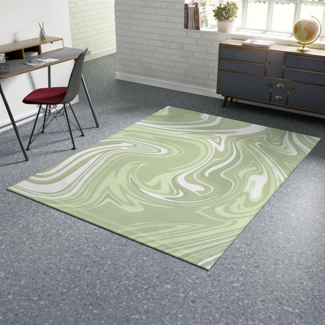 Sage Green Rugs for Bedroom Aesthetic Rugs Pastel Cute Retro Etsy