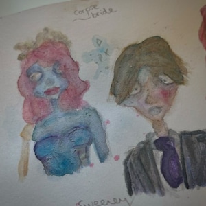 Regalo personalizzato di Halloween Tim Burton Style Painting/Sketch