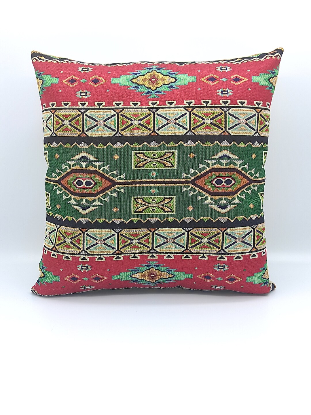 Tapestry Woven Pillow, Ethnic Pattern Tapestry Pillow Cover, Decorative