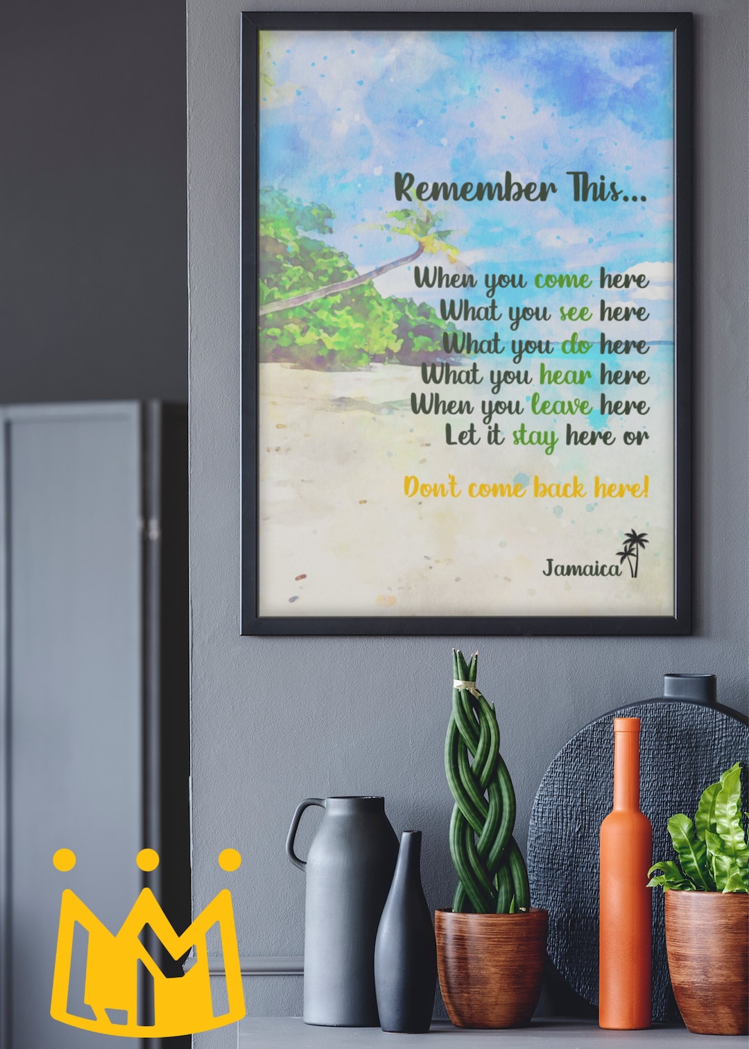 Jamaican House Rules Poster 8.5 X 11 Etsy