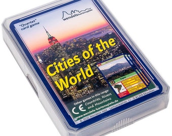 Cities Quartet in English: &quot;Cities of the World&quot; | Wendels Kartenspiele | Trumpf Game for Kids & Adults - Gift for Travelers