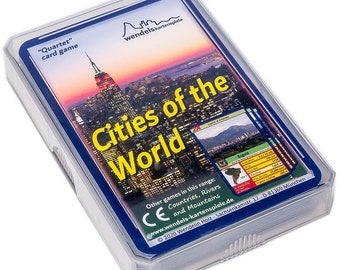 Cities Quartet in English: "Cities of the World" | Wendels Kartenspiele | Trumpf Game for Kids & Adults - Gift for Travelers