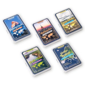 Quartet Set of 5: Mountains, Rivers, Cities, Faraway Nations, European Nations Trump Quartet cards Kids & Family Wendel's Kartenspiele image 1