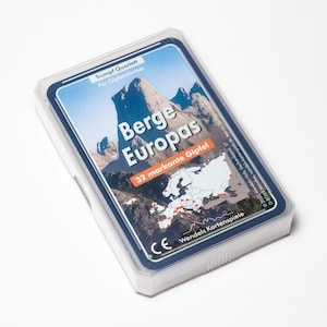Quatuor Montagnes d'Europe | Jeu Trump pour enfants et adultes. Petit cadeau pour les voyageurs et amoureux de la montagne | Les jeux de cartes de Wendel