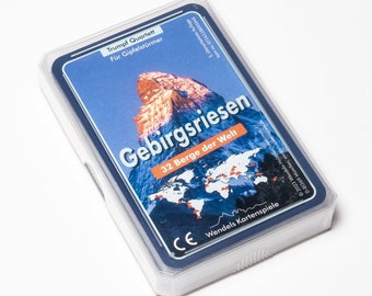 Mountains Quartet: Giant Mountains | Trump Game for Kids & Adults. Small gift for travelers and mountain enthusiasts | Wendel&#39;s Kartenspiele