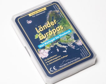 Nations Quartet: European States | Trump Quartet game for all generations. Small gift for travelers  | Wendels Kartenspiele