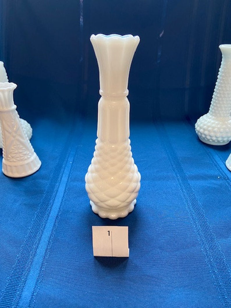Hobnail Milk Glass Vases 5 Choices Etsy