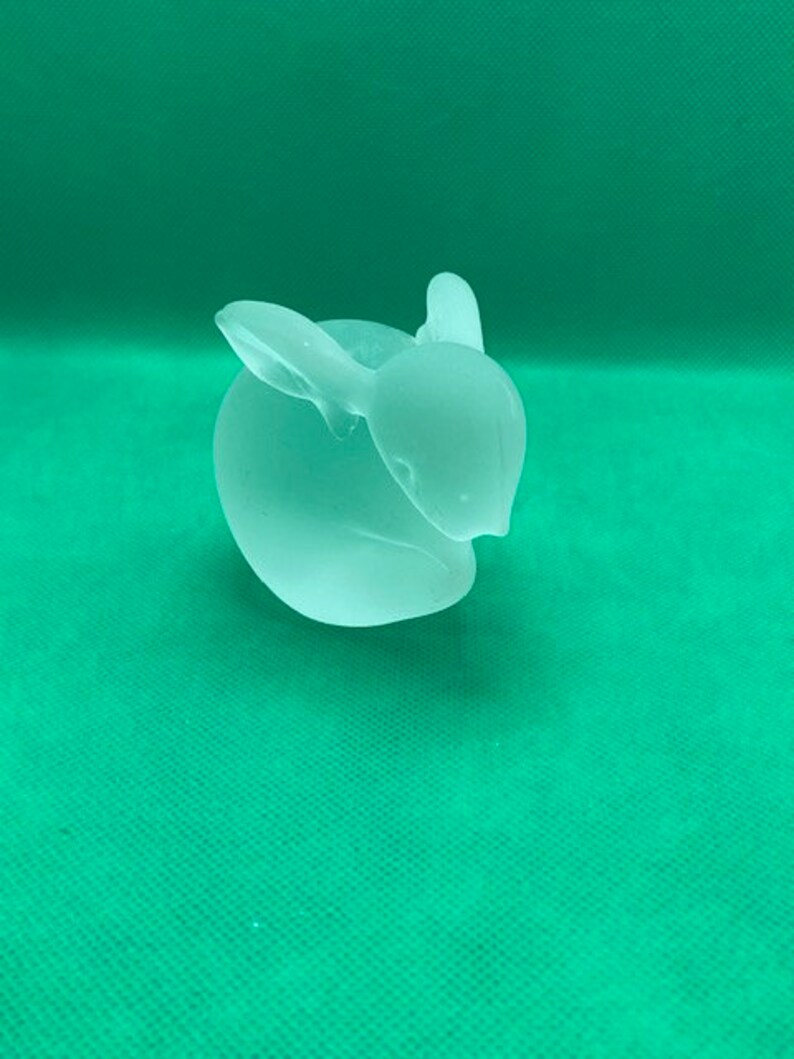 Frosted Glass Bunny Etsy