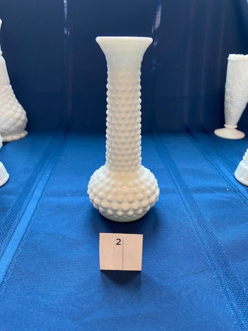 Hobnail Milk Glass Vases 5 Choices Etsy