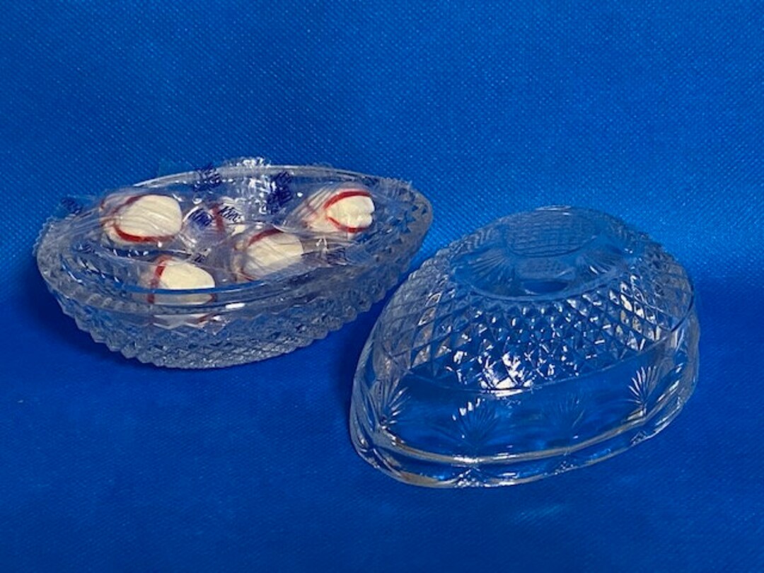 Avon Egg Shaped Candy/trinket Dish by Indiana Glass Etsy