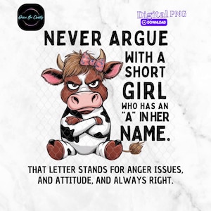 名前に「A」がつくような優しい女の子とは口論しないで。牛 png、300DPI、SVG ではなく PNG