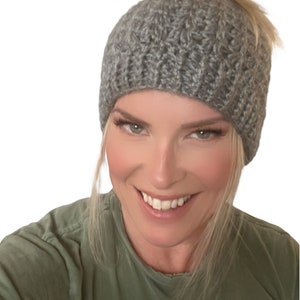 Pony Tail Crotchet Hat