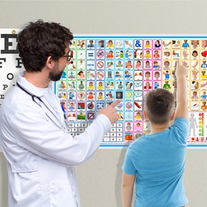 Medical Quick Communication Board, AAC, SymBoards, Aided-Language, NonVerbal, Limited Verbal, Autisme, Cabinet médical, Pédiatrie