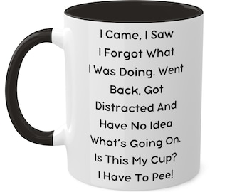 I Came I Saw I Forgot, Funny Grandma Mugs, Gag Gifts, Funny Mugs, Funny Gifts For Seniors, Funny Mug For Dad,Gift Ideas for Seniors,Gag Gift