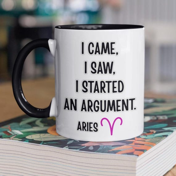 I Came I Saw I Started an Argument, Aries Mug, Zodiac Gift, Astrology Mug, Aries Birthday Gift, Aries Gift, April, March, Zodiac Mugs, Aries