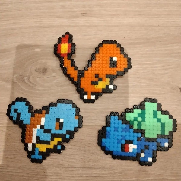 Starter Pokemon - Perler Beads/Bügelperlen/Pixel Art
