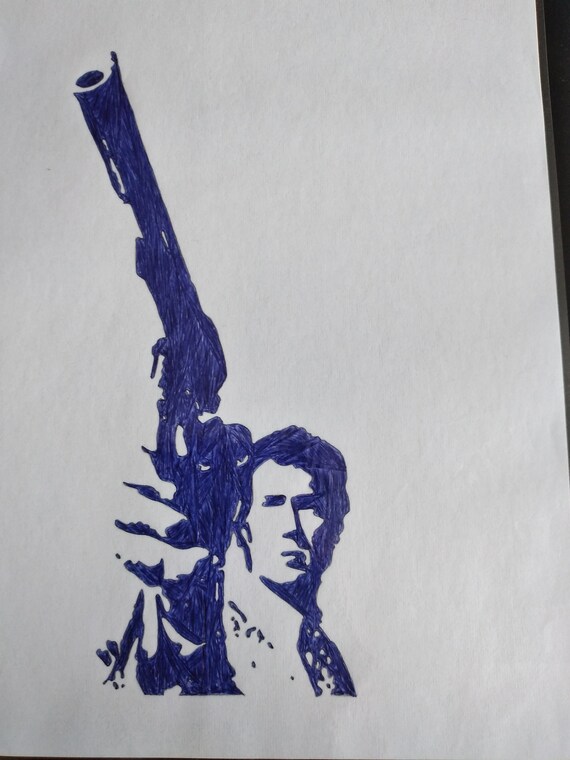 Dirty Harry, Clint Eastwood Stencil Painting A4, Laminated - Etsy