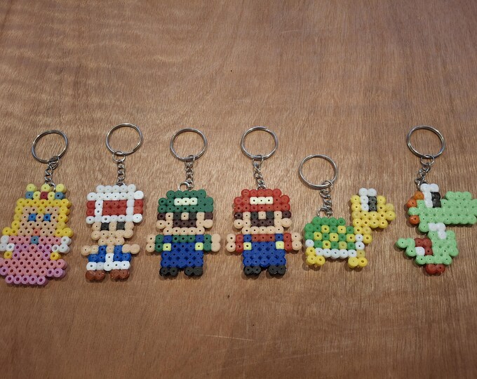 Super Mario Bros. Perler Beads Keychain Zipper Pull Handmade *FAST ...