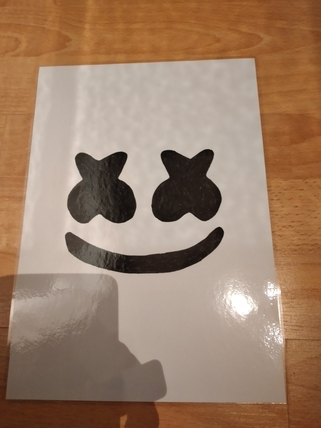 Marshmello Stencil Painting A4, Laminated Etsy