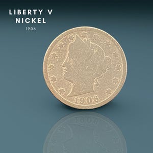 1906 Liberty Head V Nickel | Gift For Grandpa Grandma Mom Dad Grandchild Coin Collector