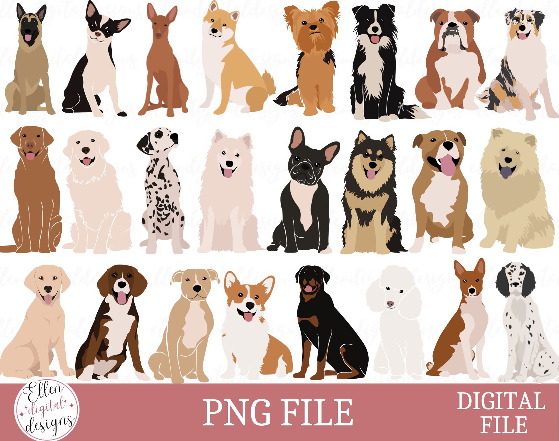 Dog Clipart Bundle Dog Lover Clipart Dog Mom Clipart Dog Etsy
