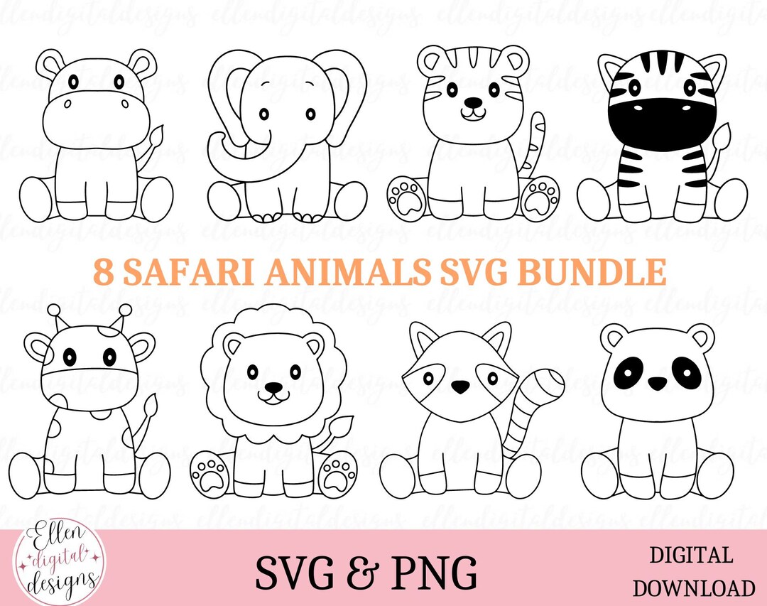 Safari Animals Svg Bundle Animals Svg Baby Animals Svg - Etsy New Zealand