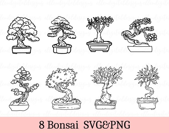 Bonsai Tree Svg Bonsai Clipart Bonsai Silhouette Bonsai Cut - Etsy UK