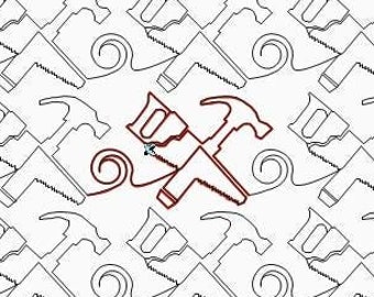 Saw and Hammer, Longarm Digit Quilting Designs Pattern E2E E580