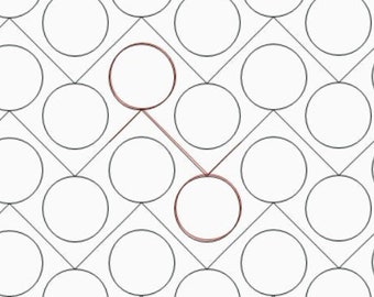 Circle Chain, Longarm Digit Quilting Designs Pattern E2E E453