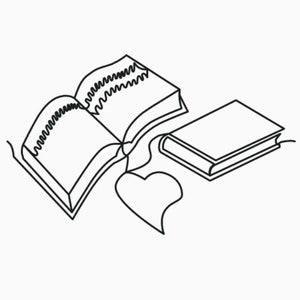 Bücher mit Herz, Langarm Quilting Digital Designs Muster E2E E481