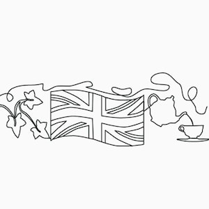 British Tea, Longarm Quilting Digital Designs Pattern E2E E433