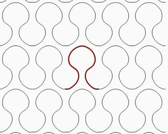 Keyhole, Longarm Digital Quilting Designs Pattern E2E E574