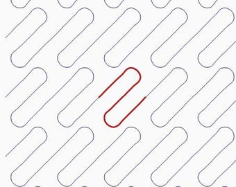Paper Clip, Longarm Digit Quilting Designs Pattern E2E E577