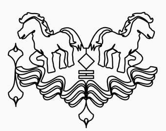 Pony, Longarm Digit Quilting Designs Pattern E2E E579