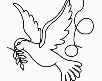 Dove, Longarm Digit Quilting Designs Pattern E2E E560