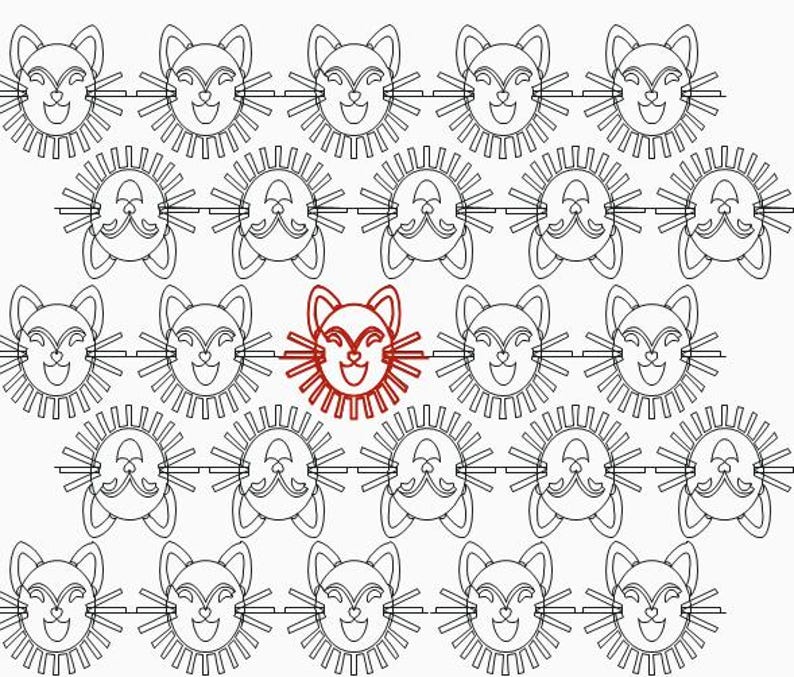 Cat Whiskers is a Longarm Quilting Digital Designs Pattern E2E E565 - Etsy