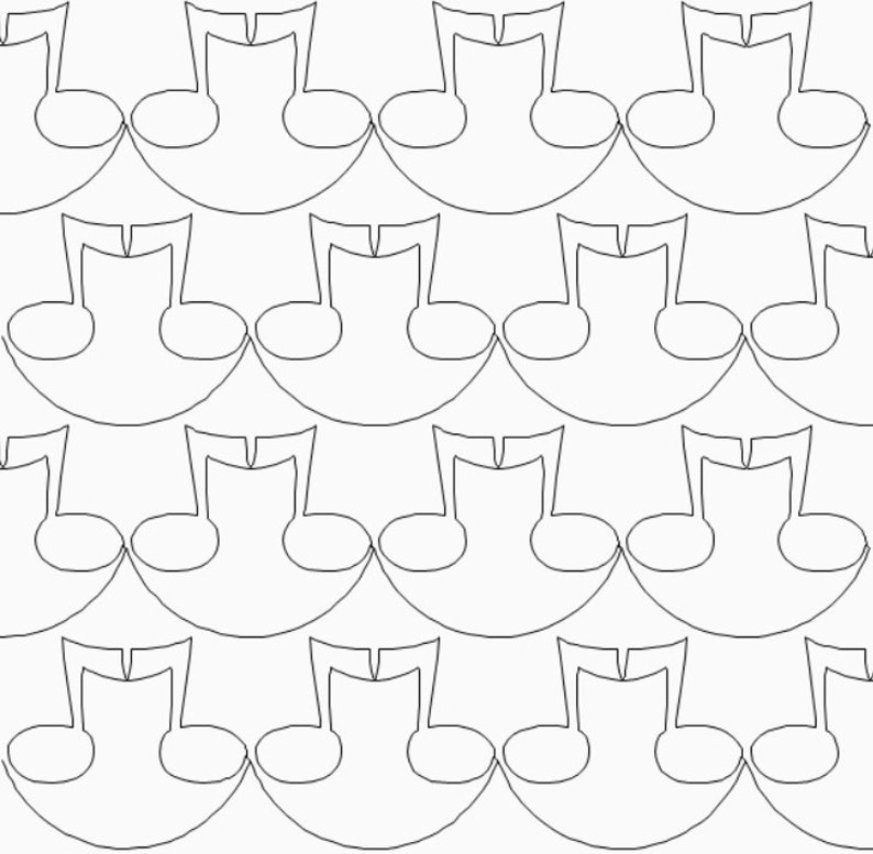 Handstream Notes Pattern Smiley Notes, Longarm Quilting Digital Designs Pattern E2E E317 - Etsy