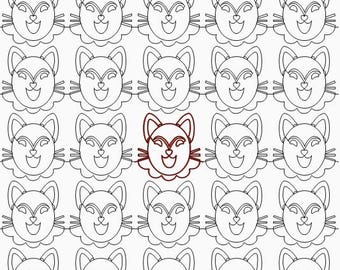 Cat Happy is a Longarm Quilting Digital Designs Pattern E2E E566
