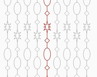 Bead Curtain, Is a Longarm Digital Computer Quilt Designs Pattern E2E E583