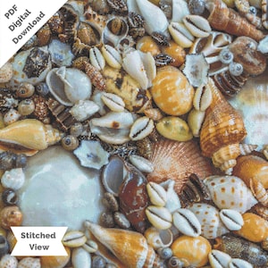 Sea Shells Cross Stitch Chart | PDF Download | Pattern Keeper Compatible | Full Coverage | Cross Stitch Pattern