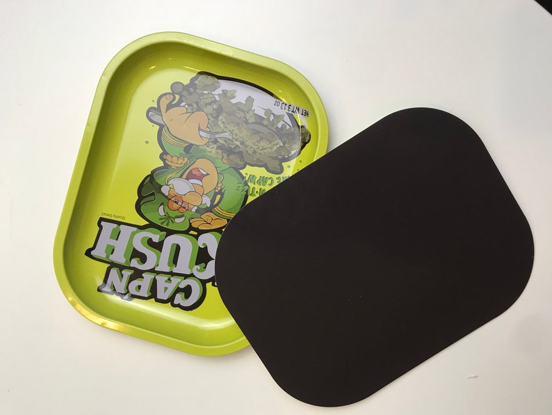 Cap'n Kush Premium Storage Rolling Tray Set With Lid 7 X 5
