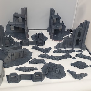 terrain scenery buildings sandbags wreaked rhino 2 wreaked dreadnoughts bunker and defence walls for miniature gaming  uk delivery